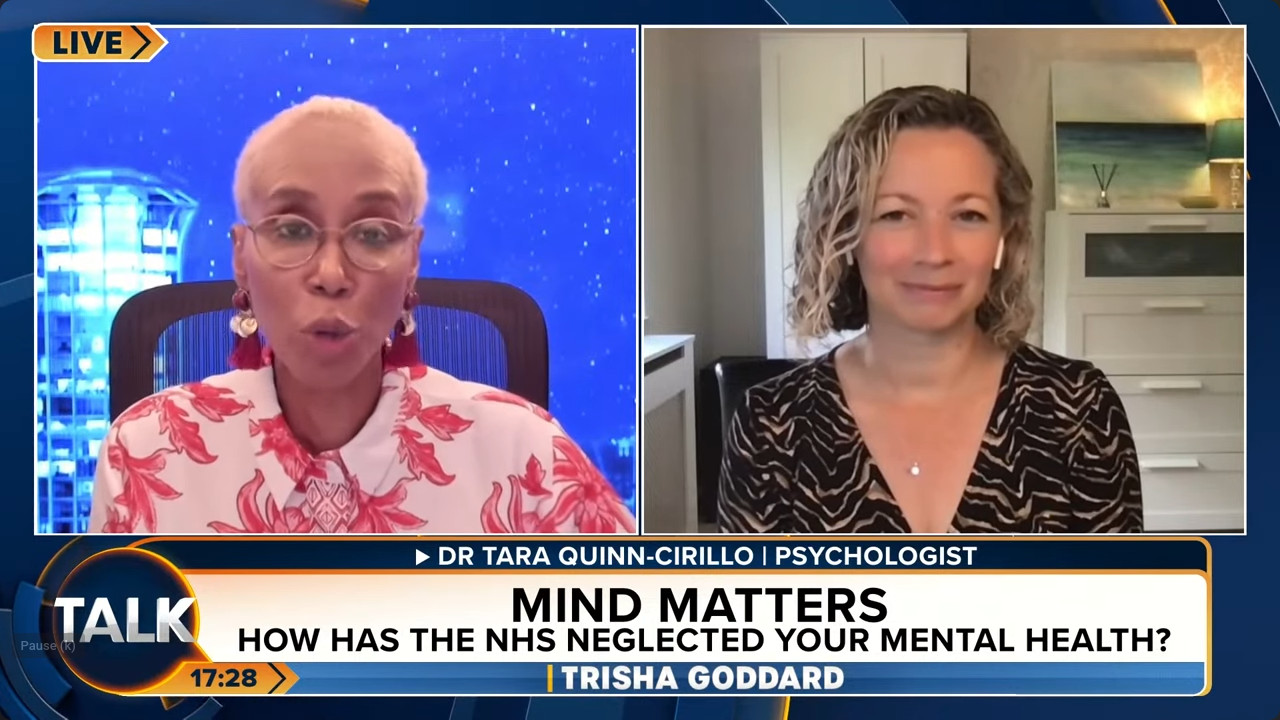 Dr Tara Quinn Cirillo with Trisha Goddard